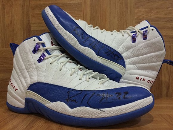 Signed Rip Hamilton Air Jordan 12 PE