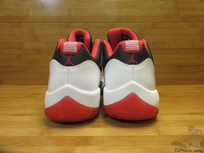 Air Jordan 11 Low White Black Red Sample