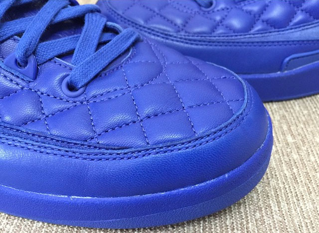 Just Don x Air Jordan 2 Blue Quilted Leather 2015 Detailed Look