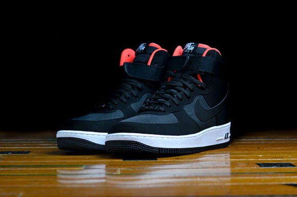 Nike Air Force 1 High Black / Bright Crimson – White