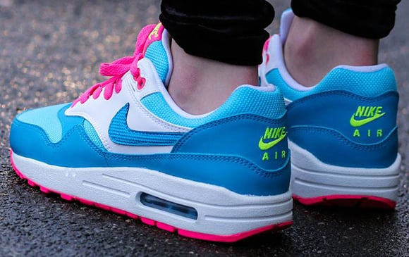 Nike Air Max 1 GS Clear Water Pink Power Blue Legend White