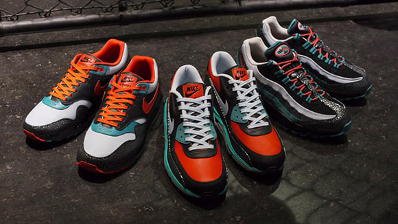 Nike Air Max 95, Lunar 90 and Lunar 1 Rhinoceros Beetle Pack