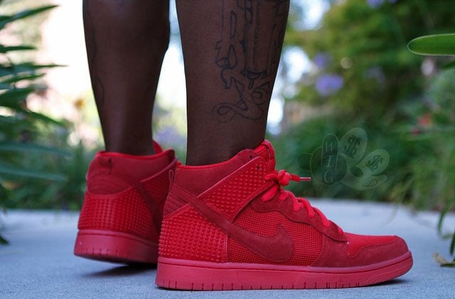 Nike Dunk High Red October On Feet