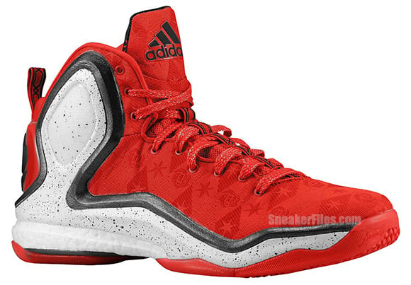 adidas D Rose 5 Boost Scarlet Black Bright Red