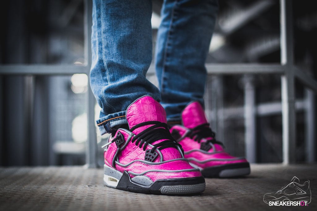 Air Jordan 4 Custom Pink Dinosaur by Maggi