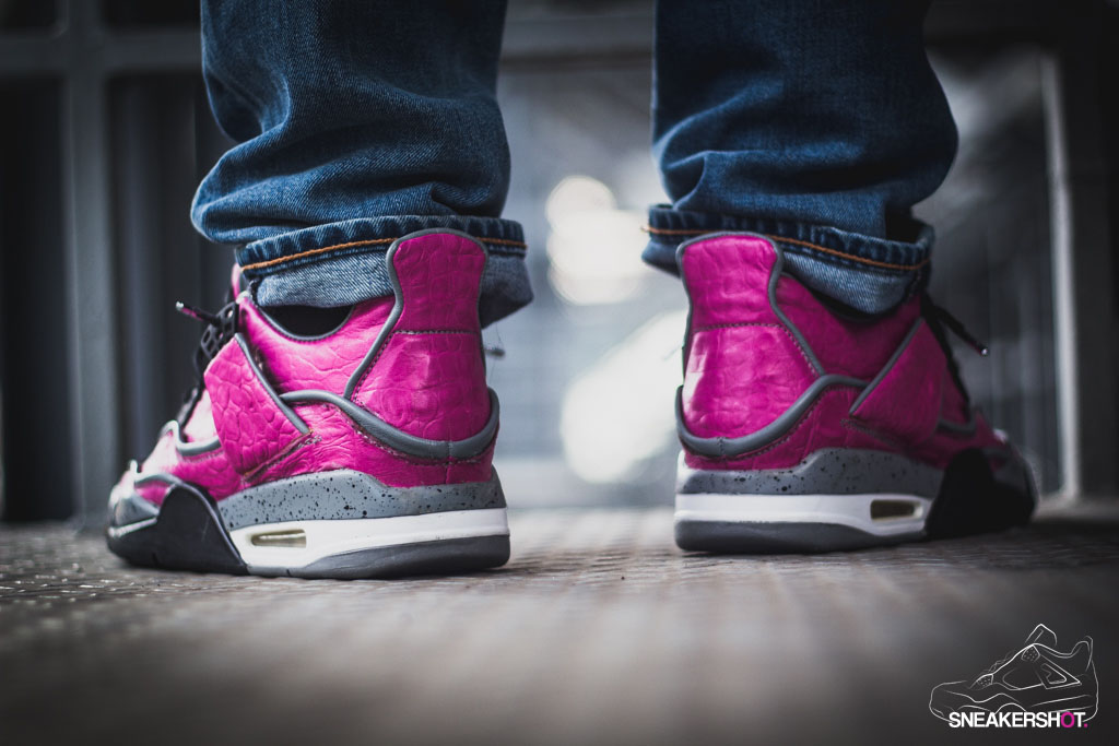 Air Jordan 4 Custom Pink Dinosaur by Maggi