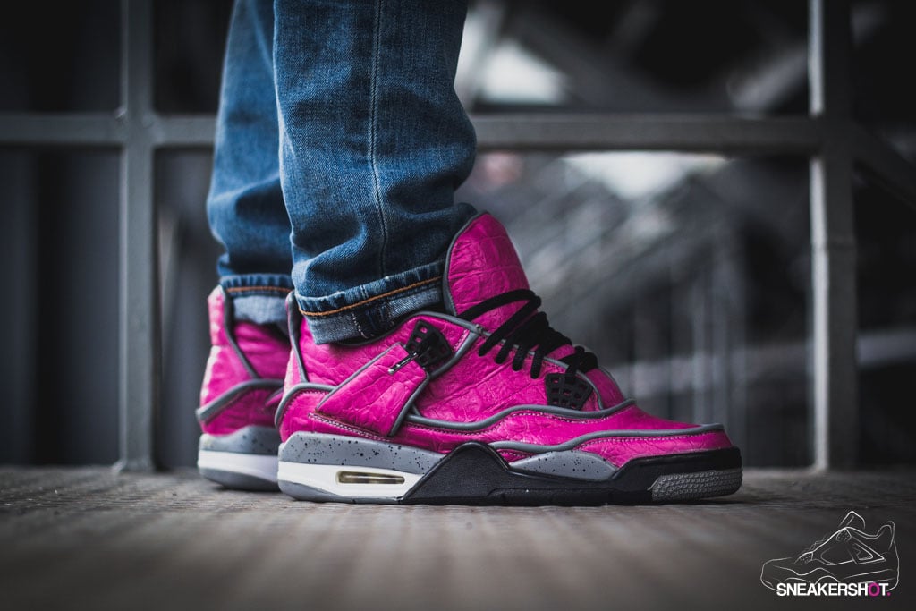 Air Jordan 4 Custom Pink Dinosaur by Maggi