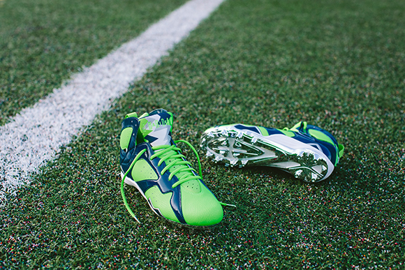 Earl Thomas Air Jordan 7 Cleats Super Bowl