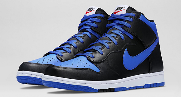 nike high tops black and blue