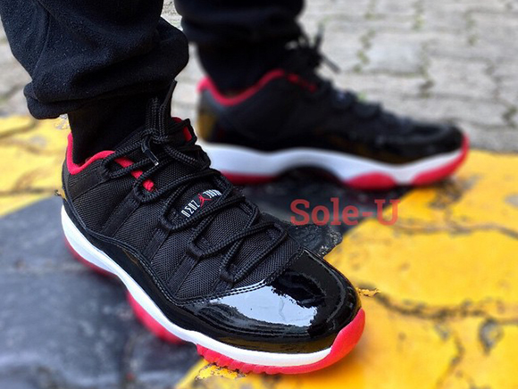 retro 11 low on feet