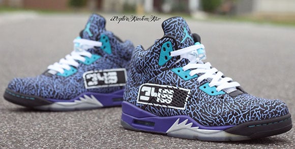 Air Jordan 5 ‘3LabDB5’ Aqua Custom