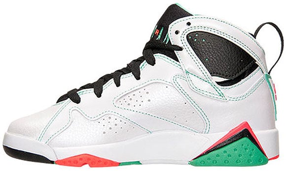 Air Jordan 7 Girls GS White Infrared Black Verde