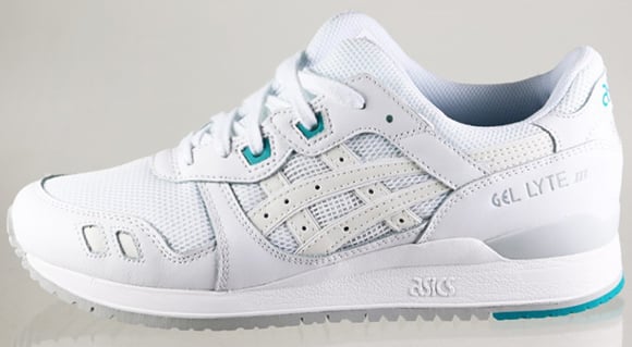 asics gel lyte iii white grey teal