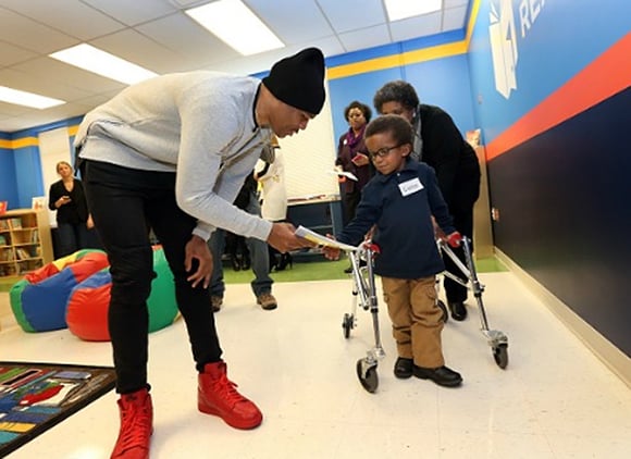 Russell Westbrook Wears All Red Air Jordan 1 Retro High OG