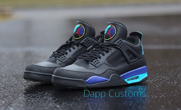 blue custom jordan 4