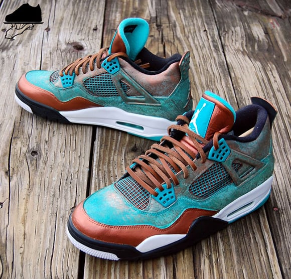 teal 4s jordans