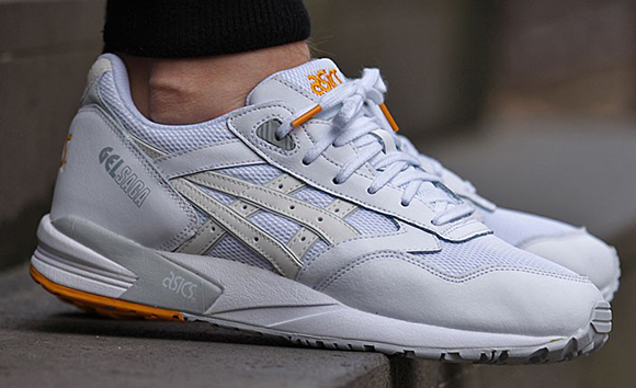 asics gel saga white white