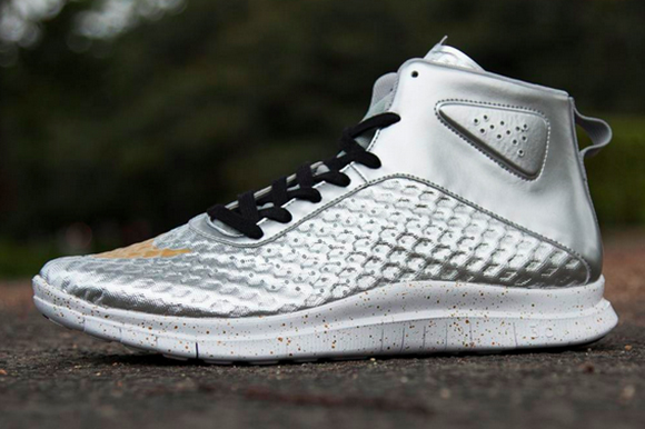 Nike Free Hypervenom Metallic Silver / Gold