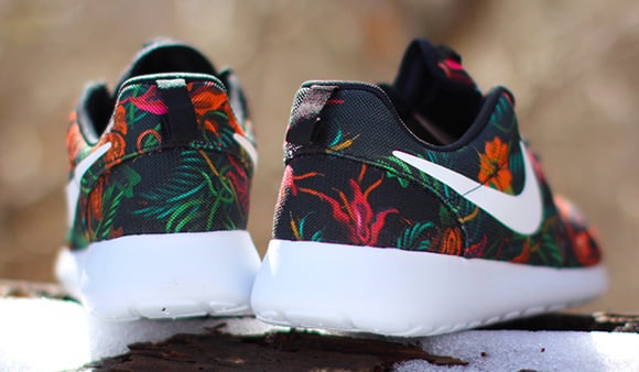 Nike Roshe Run Print Smoky Lotus Total Orange White Black