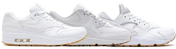 Nike Air Max 1, 90 & Huarache 2015 ‘White Gum’ Pack