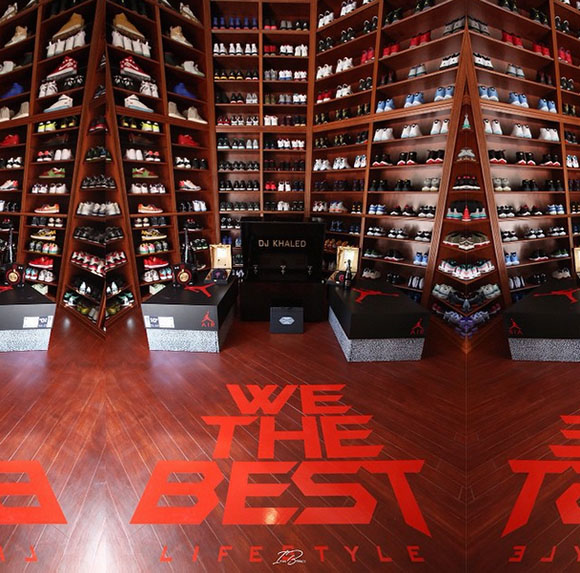 DJ Khaled Remodels his Sneaker Room