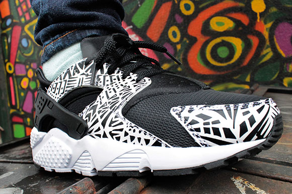 Nike Air Huarache Print GS Black White