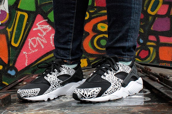 Nike Air Huarache Print GS Black White