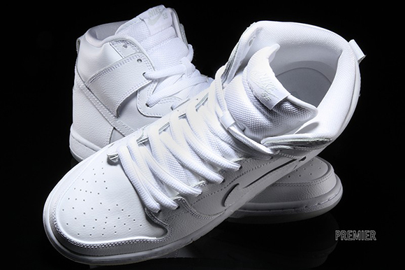 nike dunk sb high white ice