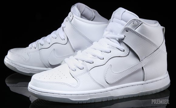 nike sb dunk high white ice