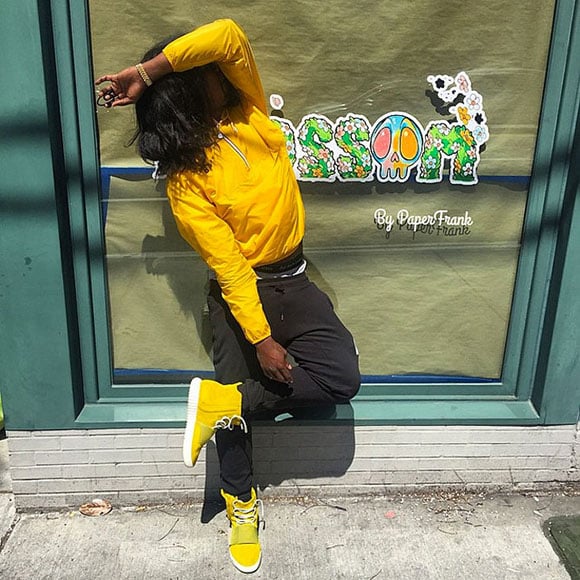 Trinidad James Wears Yellow adidas Yeezy 750 Boost Easter