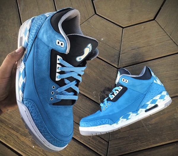 Air Jordan 3 Argyle UNC Custom