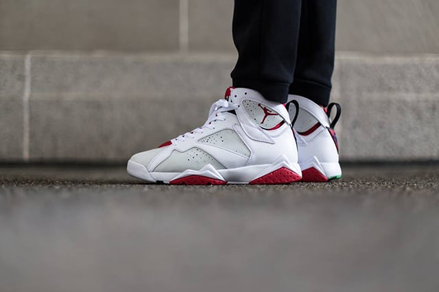 Air Jordan 7 Hare On Foot