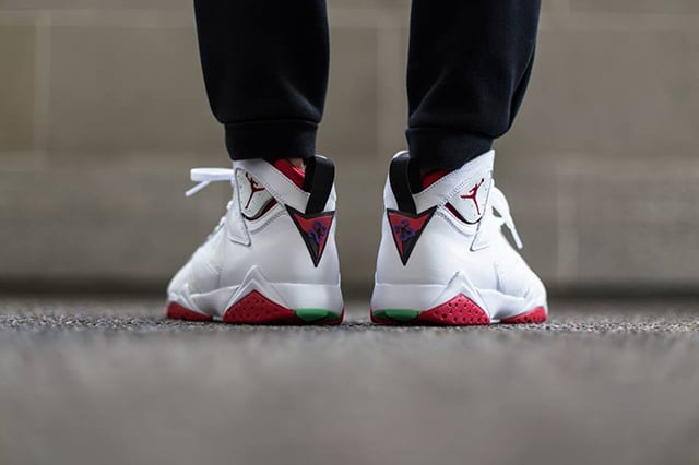 jordan 7 hare on feet