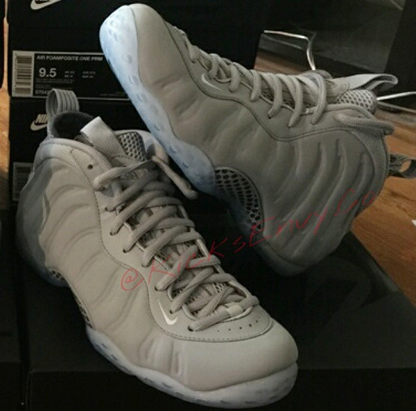 grey and white foamposites