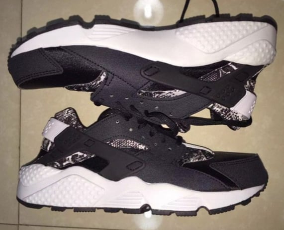 Nike Air Huarache Snakeskin Black White