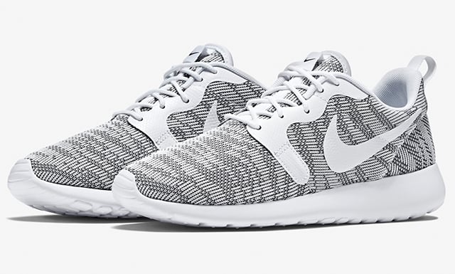 nike roshe grey and white