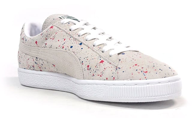 puma suede classic paint splatter