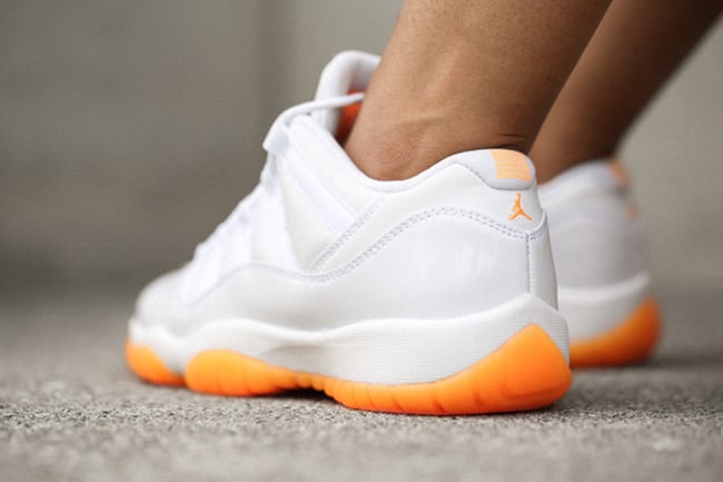 Air Jordan 11 Low Girls Citrus On Feet