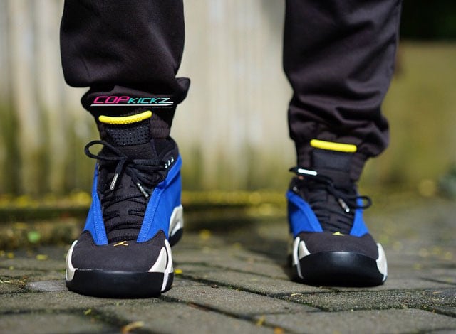 jordan 14 laney on feet