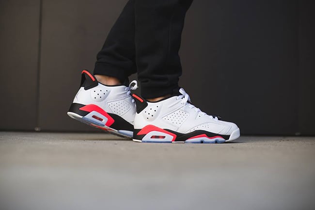 jordan 6 low infrared on feet