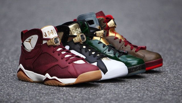 Air Jordan 7 vs. 6 Cigar Champagne Comparison