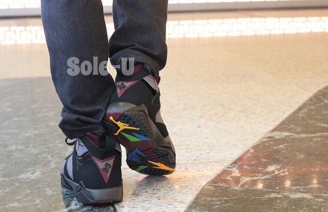 Air Jordan 7 Bordeaux 2015 On Feet