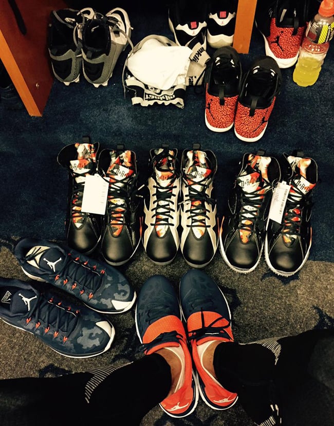 David Price Tiger Camo Air Jordan 7 PE