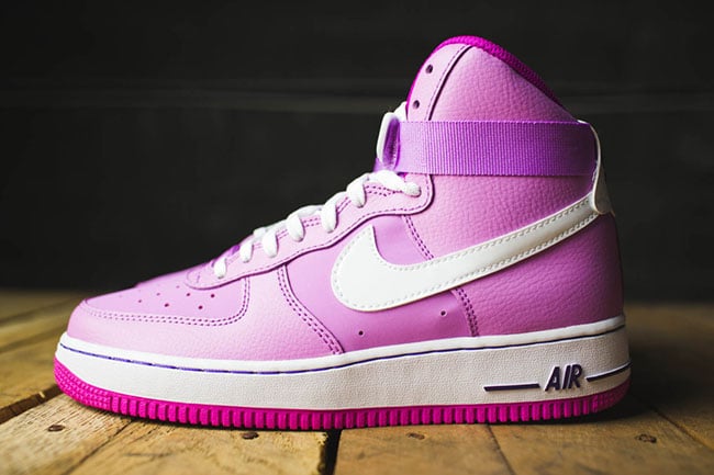 pink air forces high top