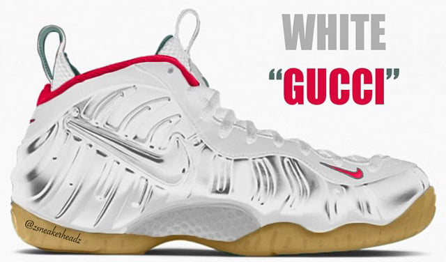 Nike Air Foamposite Pro White Gucci 