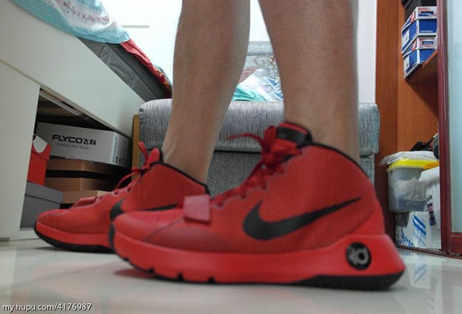 Nike KD Trey 5 III Red Black On Feet
