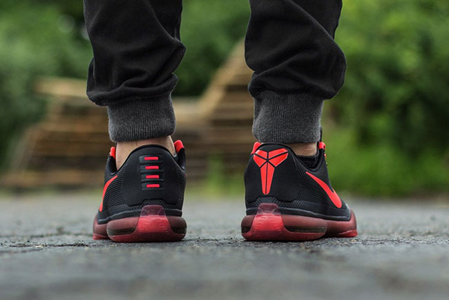 Nike Kobe 10 Bright Crimson On Feet