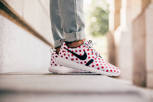 Nike Roshe Run NM Polka Dot Red On Feet