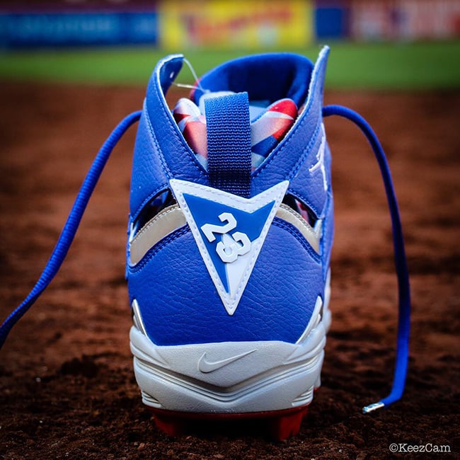 Air Jordan 7 Carl Crawford Dodgers PE Cleats
