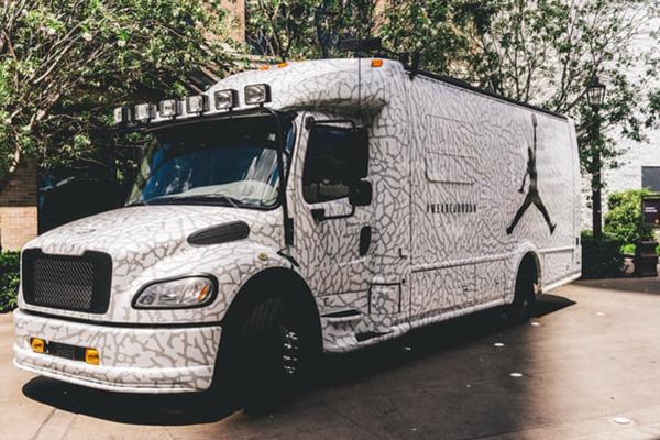 You Might See an Elephant Print Air Jordan Truck Rolling Around